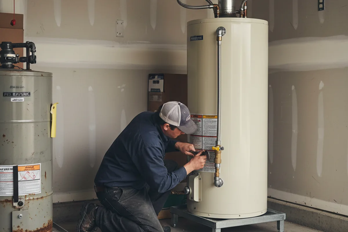 Water heater and shutoff valve replacement in Gleason